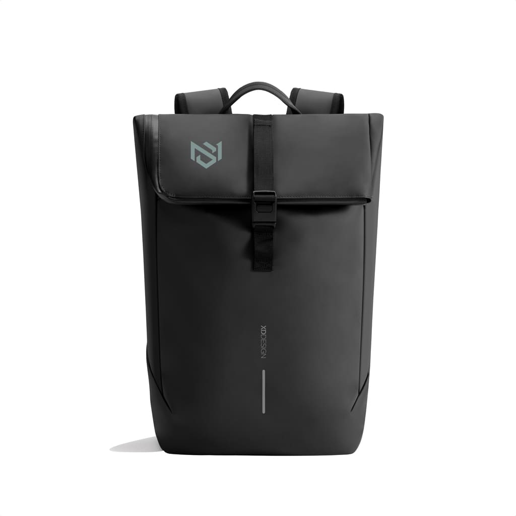  Urban Water Resistant Flap-top Backpack - Black