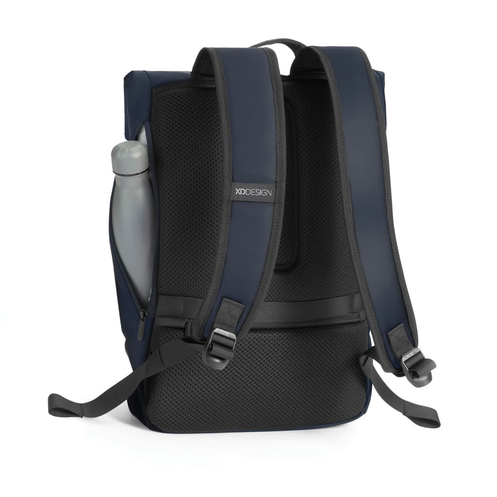  Urban Water Resistant Flap-top Backpack - Navy