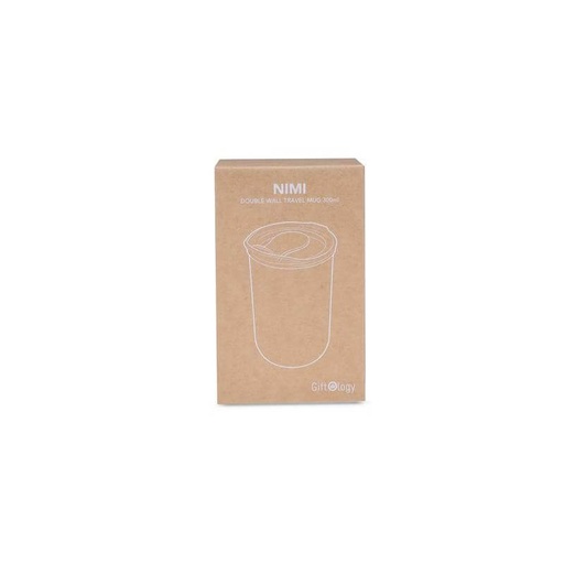 NIMI - Giftology Double Wall Travel Mug 300ml - Black