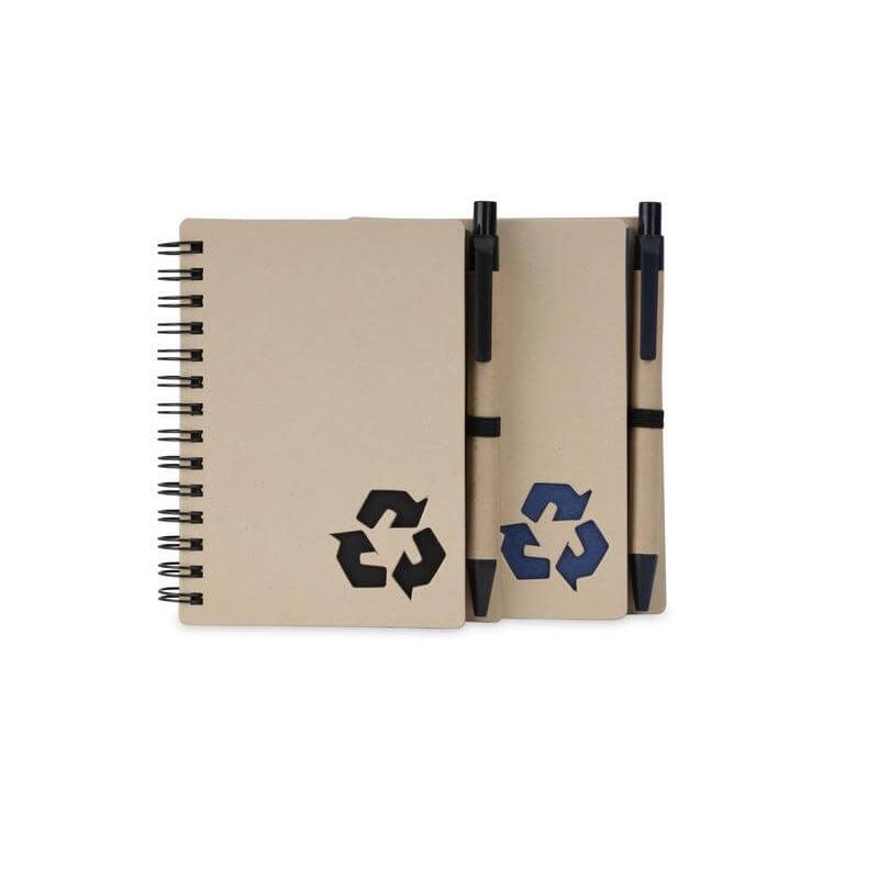 HASSA - eco-neutral A6 Notepad & Pen Set with Sticky Note - Black