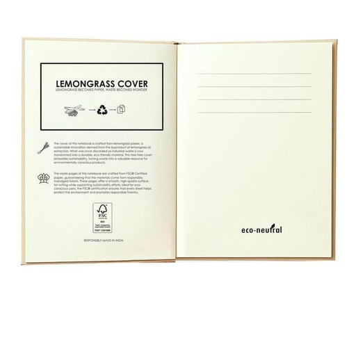 SALA - eco-neutral Lemongrass Cover A5 Notebook