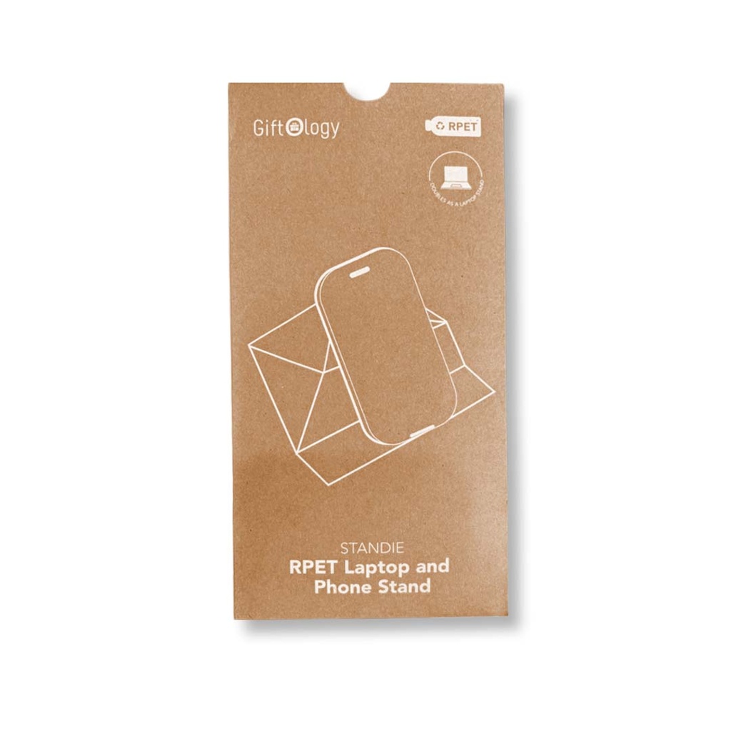 STANDIE - Giftology RPET 2-in-1 Laptop and Phone Stand - Grey