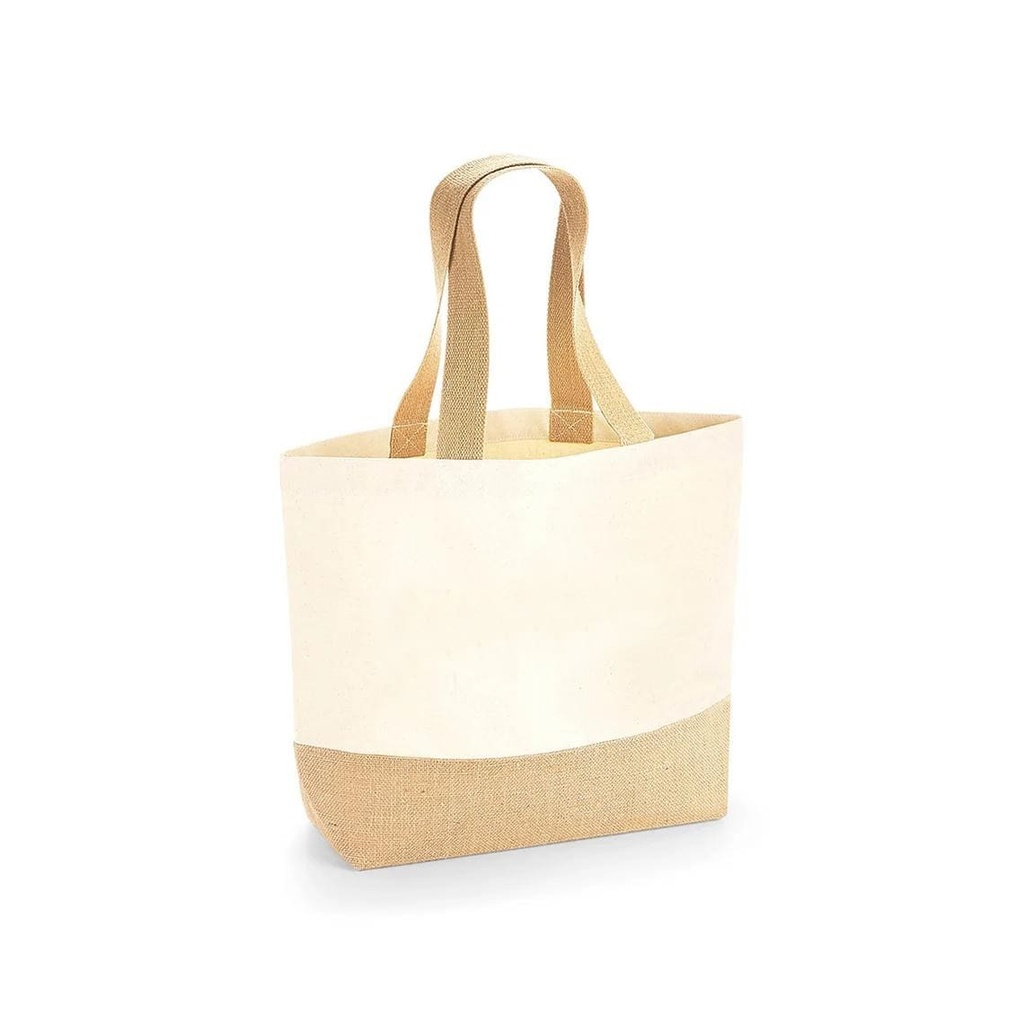 FARUM - GRS-certified Recycled Cotton-Jute Mini Bag - Natural