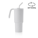 [DWHL 3236] FORZA 360 - Hans Larsen Recycled Stainless Steel/PP Tumbler with 360 Branding - White