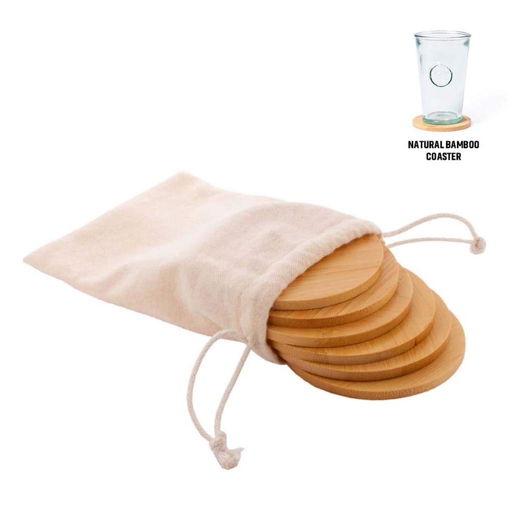 BAMBI SET - eco-neutral Set of 6 Bamboo Coasters