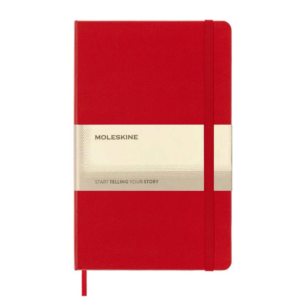 Moleskine Classic Large Ruled Hard Cover Notebook - Scarlet Red