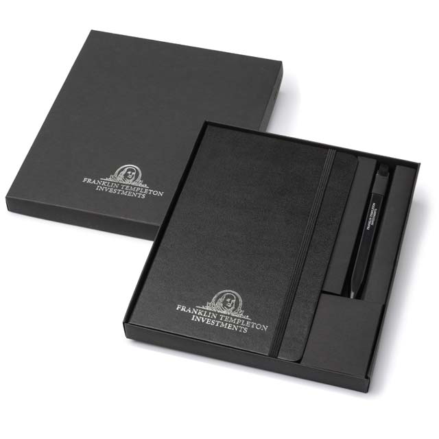 Moleskine Classic Large Notebook & Go Pen Set (Black)