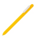 [WIPP 806] TORCY - Rubberized Pen With Sliding Clip - Yellow