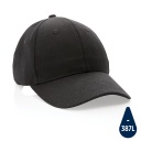 [HWAW 451] Impact AWARE™ 6 Panel 280gr Recycled Cotton Cap - Black