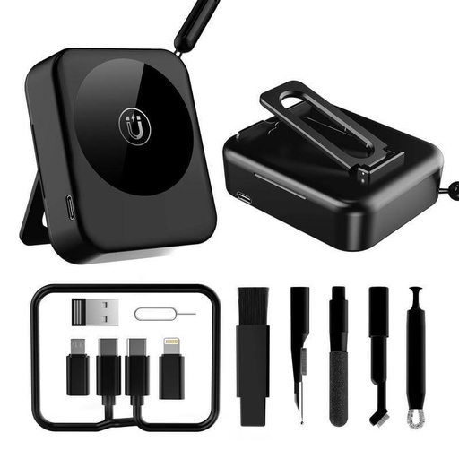 [ITWC 1259] ROMONT - Giftology 6-in-1 Mag Wireless Charger, Multicable & Cleaning Kit