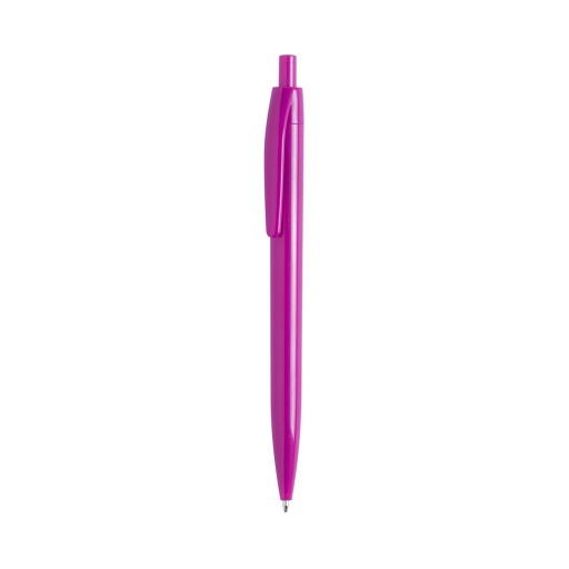 [STMK 120] Push-up Ball Pen With Monochrome Design - Fuschia